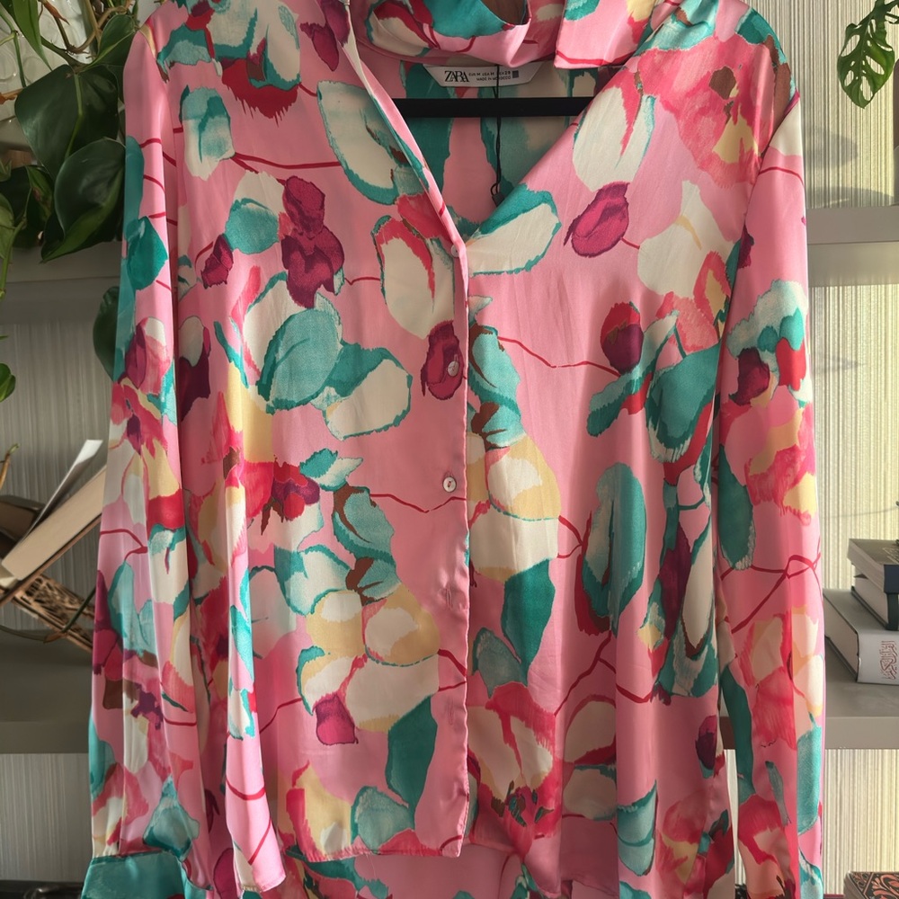 Zara Multicolor Floral Women's Blouse